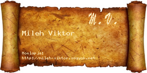Mileh Viktor névjegykártya